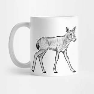 Arabian oryx calf Mug